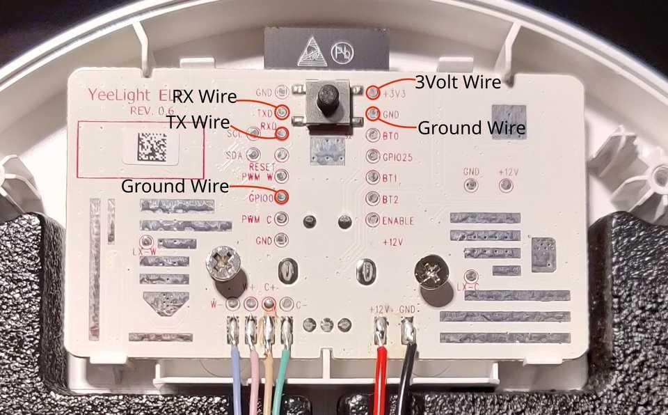 a Picture of the soldering spots to connect the Serial USB.